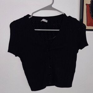 Women's Black Button Down Shirt